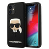 Karl Lagerfeld 3D Rubber Karl`s Head - Etui iPhone 12 mini (czarny)